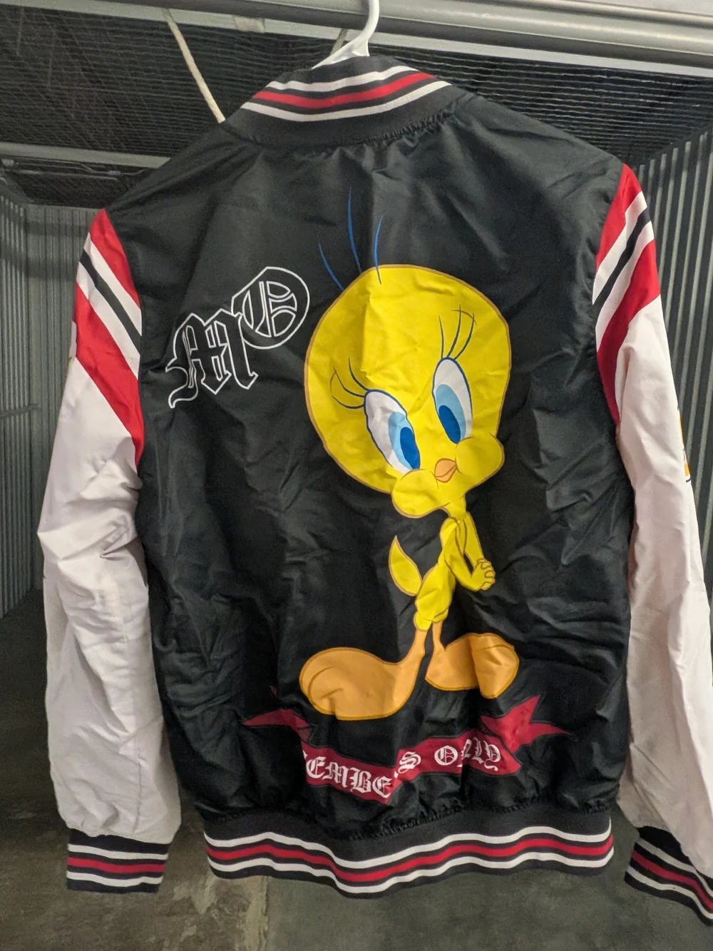 Members Only Tweety Varsity-Style Jacket - Black, White & Red